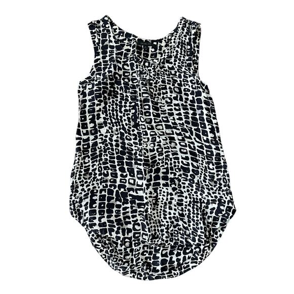 Rachel Zoe Black & White Lizard Scale Tank - Picture 1 of 10